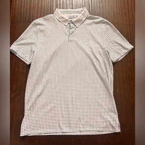Calvin Klein Black and White Polo Shirt Lightweight Breathable